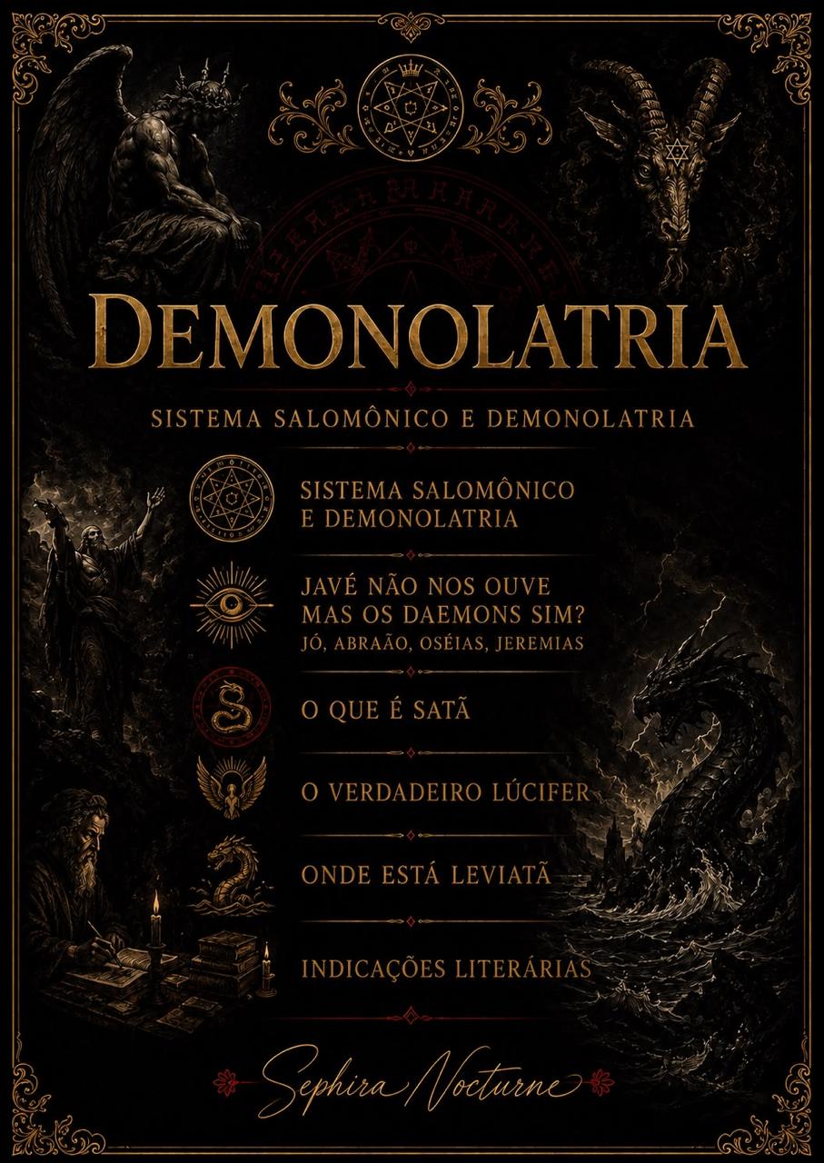 Arte de aula sobre Demonolatria e sistema salomônico